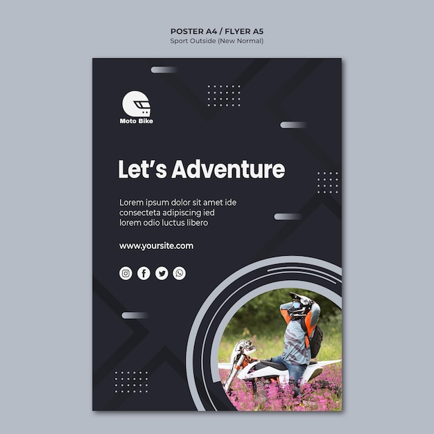 Sport Konzept Flyer Vorlage