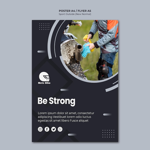 Sport Konzept Flyer Vorlage
