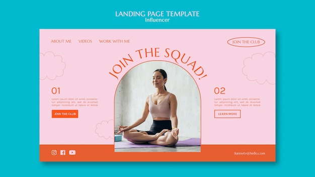 Sport squad landing page