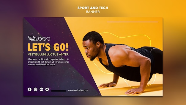 Sport & tech banner vorlage