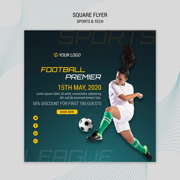 Sport & Tech Flyer Konzept