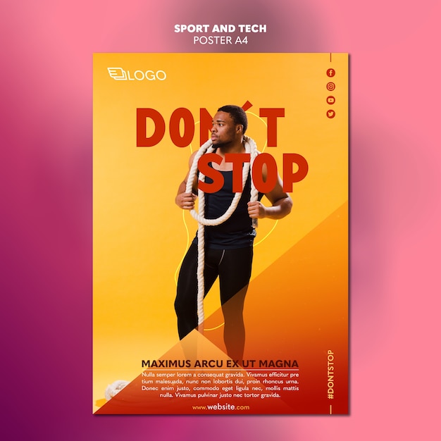 Sport & Tech Poster Vorlage Design