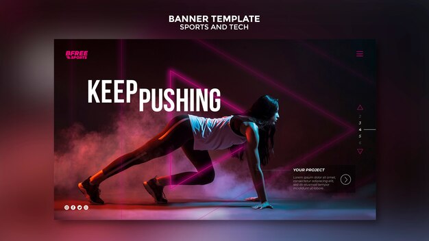 Sport und Technik Banner Vorlage