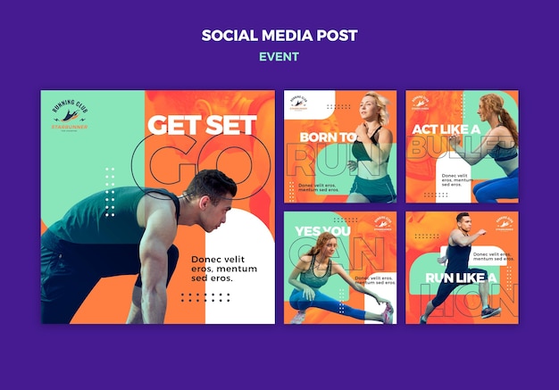 Sportereignis Social Media Post