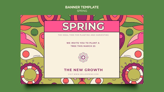 Spring party banner vorlage