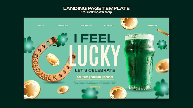 St. Patrick's Day-Feierungs-Landseite
