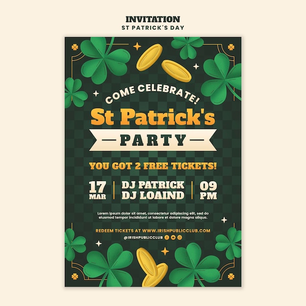 St. patrick's day vorlage design