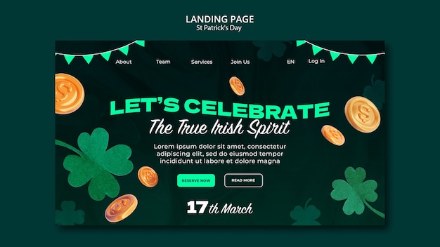 Kostenlose PSD st. patrick's day-vorlagendesign