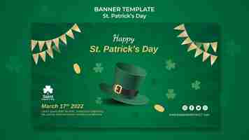 Kostenlose PSD stain patrick's day banner-vorlage