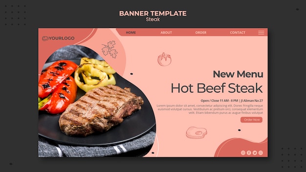 Steak Banner Vorlage