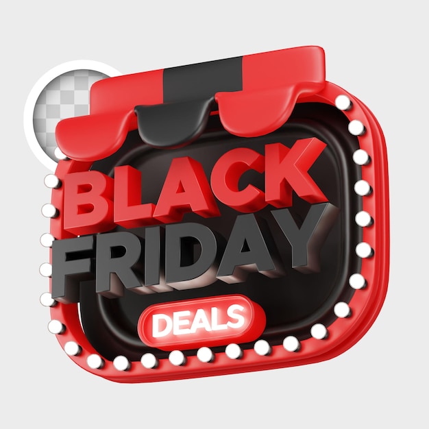 Kostenlose PSD store mit black friday bietet 3d-illustration