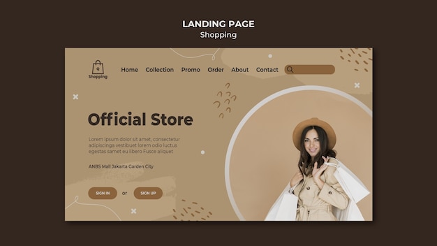 Kostenlose PSD store sale landing page vorlage