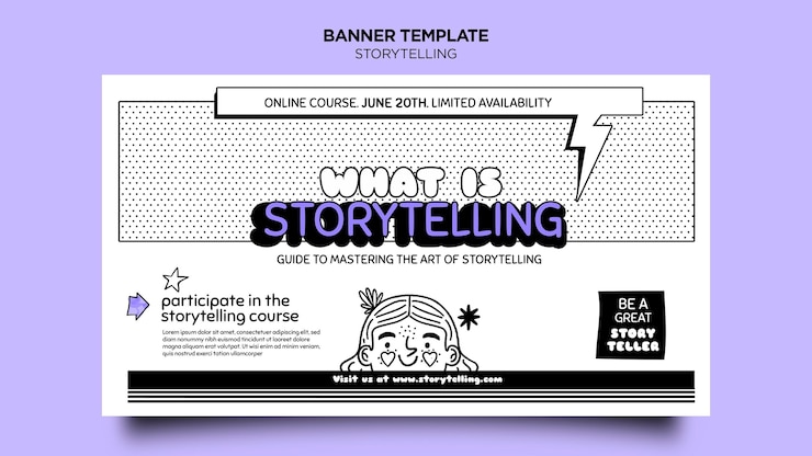 Kostenlose PSD storytelling für marketing-banner-vorlage