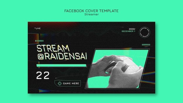 Kostenlose PSD streaming-konzept facebook-cover-vorlage