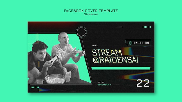 Streaming-konzept facebook-cover