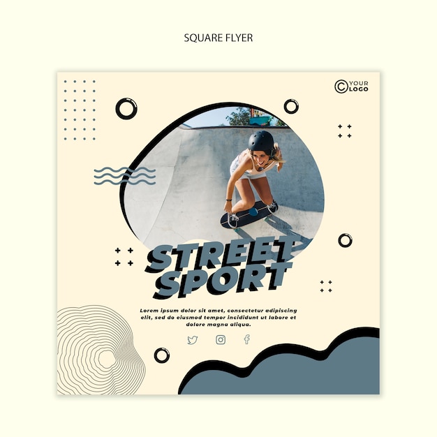 Street sport flyer vorlage