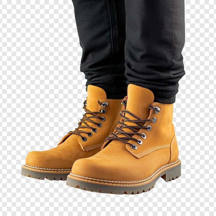 Kostenlose PSD stylish tan lederstiefel nahaufnahme des produkts