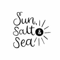 Kostenlose PSD summer lettering illustration isolated