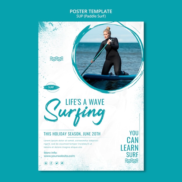 Kostenlose PSD sup-poster-template-design