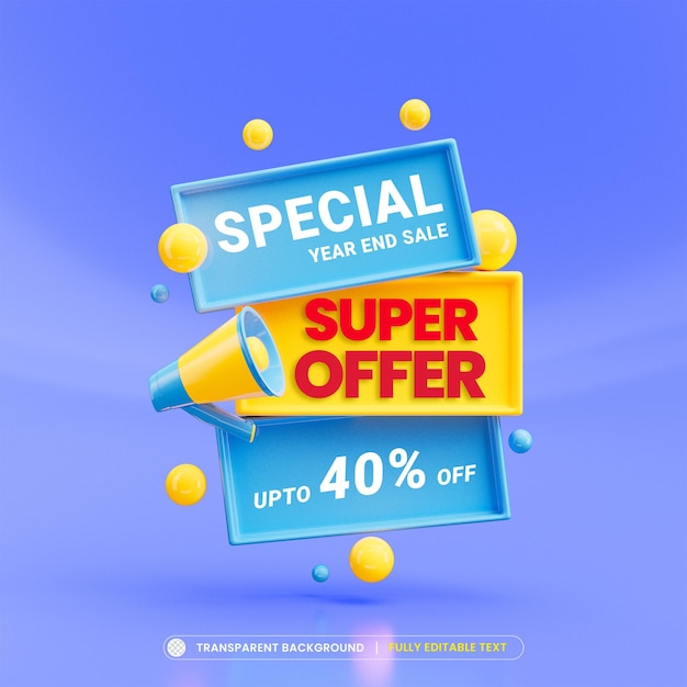 Super-Angebot kreative Verkaufsbanner-Design-Vorlage