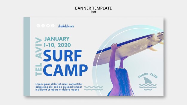 Surf Banner Vorlage Design