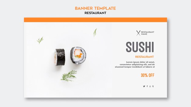 Sushi Restaurant Vorlage Banner