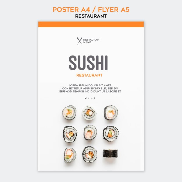 Sushi Restaurant Vorlage