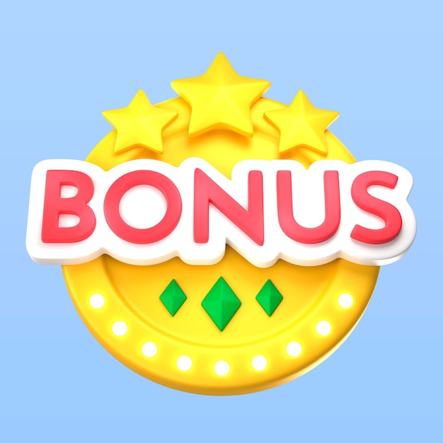 Kostenlose PSD symbol für casino-bonuszeichen rendern
