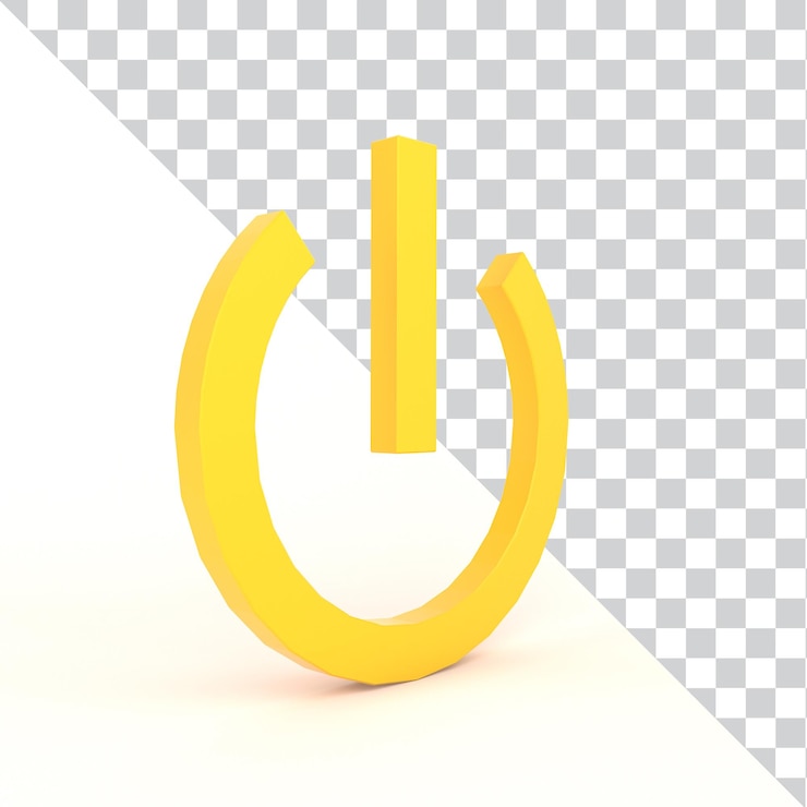 Kostenlose PSD symbol „herunterfahren“ auf der linken seite