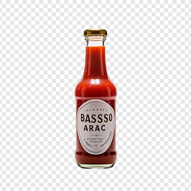 Kostenlose PSD tabasco-sauce isoliert auf transparentem hintergrund