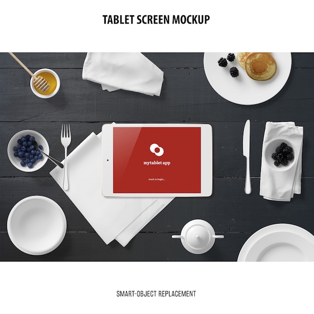 Kostenlose PSD tablet screen mockup