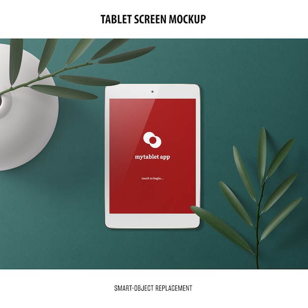 Kostenlose PSD tablet screen mockup