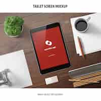 Kostenlose PSD tablet screen mockup