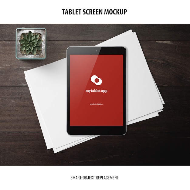 Tablet screen mockup