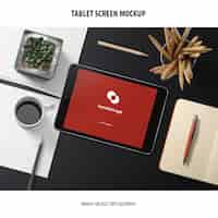 Kostenlose PSD tablet screen mockup