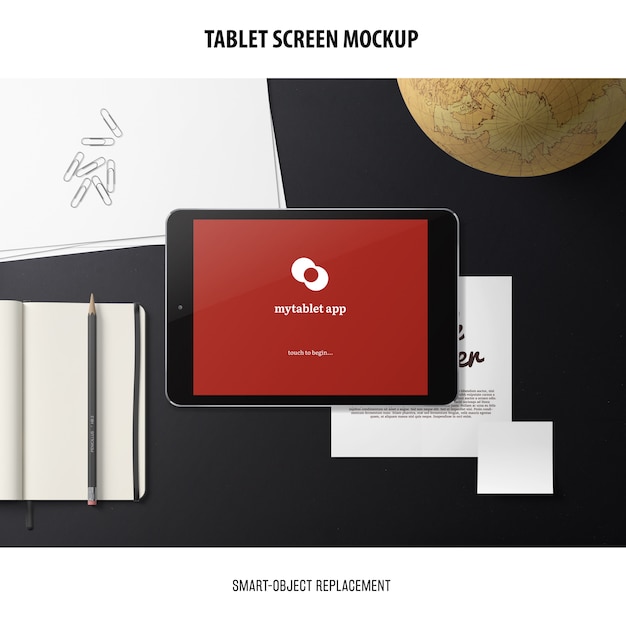 Tablet screen mockup