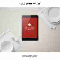 Kostenlose PSD tablet screen mockup