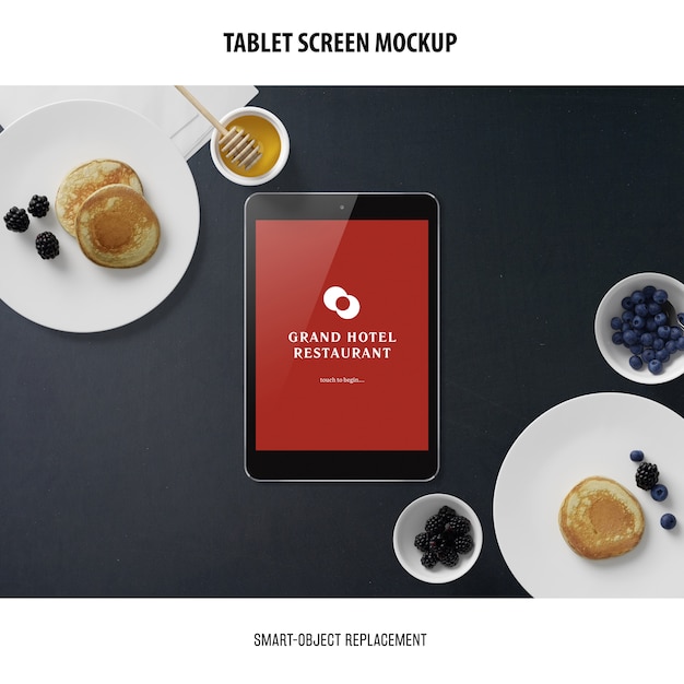 Tablet screen mockup