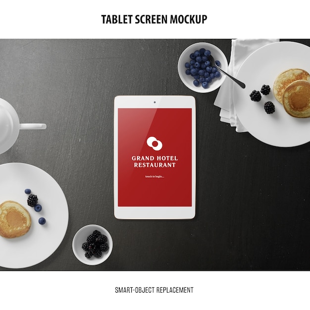 Kostenlose PSD tablet screen mockup