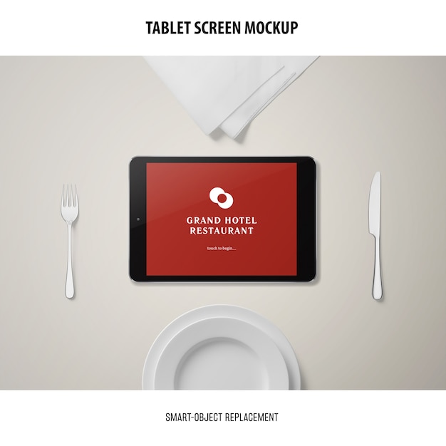 Kostenlose PSD tablet screen mockup