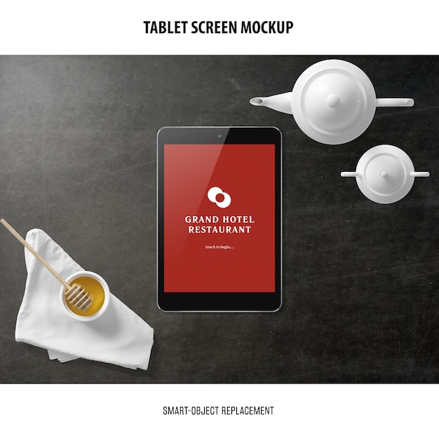 Kostenlose PSD tablet screen mockup