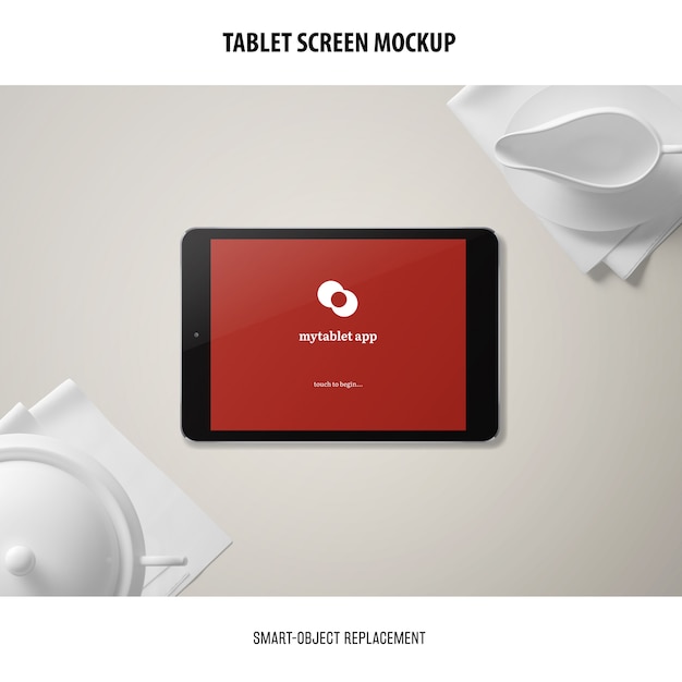 Kostenlose PSD tablet screen mockup