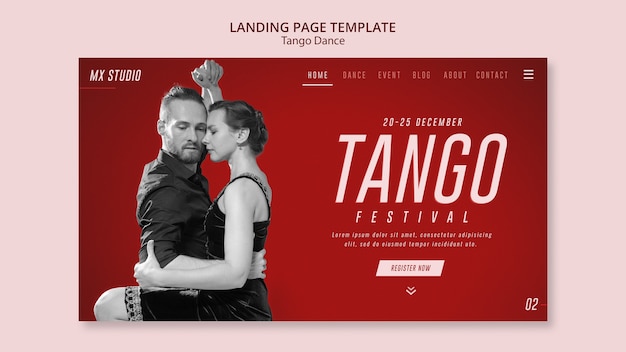 Tanzstudio-landing-page-template-design