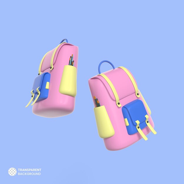 Taschensymbol isolierte 3d-render-illustration