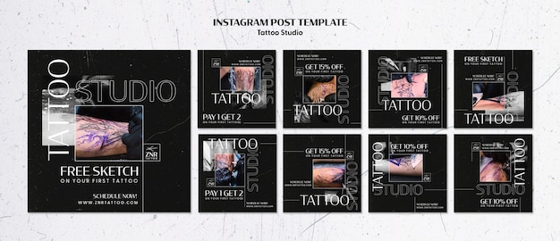 Kostenlose PSD tattoo-studio-template-design