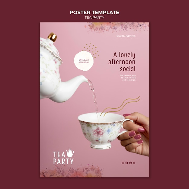 Tea-Party-Poster-Template-Design