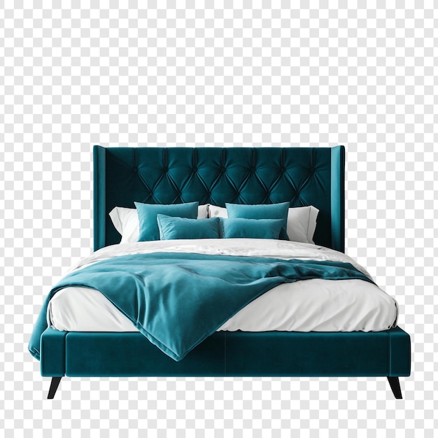 Teal Samtpolsterbett Luxus-Schlafzimmer-Design