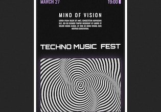 techno poster