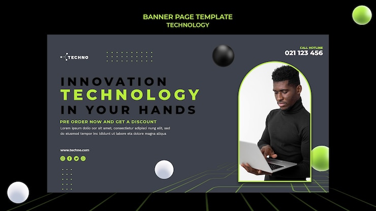 Kostenlose PSD technologie-banner-vorlage