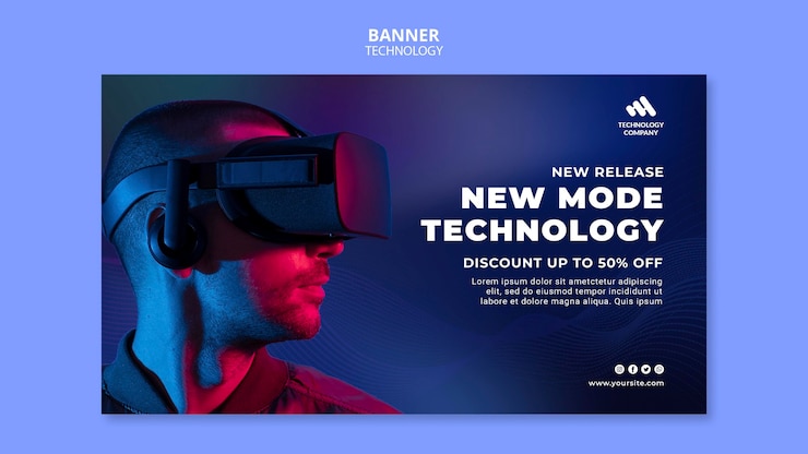 Kostenlose PSD technologie-banner-vorlage